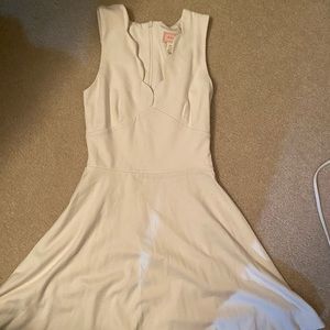 Scalloped white skater dress!